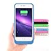 Kujian Compatible iPhone 7 Plus Battery Case Heavy Duty External Case Charger Full Protective Case with TPU Bumper Rugged Power Case (Blue 5.5