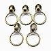 YaHoGa 50PCS #5 Anti-Brass Ring Pulls for Nylon Coil Zippers Antique Brass Zipper Sliders for Luggages Purses Bags Bulk (Anti-Brass)