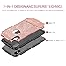 BENTOBEN iPhone Xs Max Case, Kickstand Design Slim 2 in 1 Heavy Duty Shockproof Hybrid Soft TPU Bumper Hard PC Cover with Glitter PU Faux Leather Protective Case for Apple iPhone Xs Max, Rose Gold