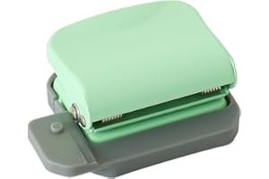 Noalns Small Binding Machine Spiral Coil Binder,6-Hole Portable Mini Manual Binding Machine,DIY Book Binding Machines for fo Home Office Children Beginners,Punch 5 Sheets,for A4/A5/B5 (Green Metal)