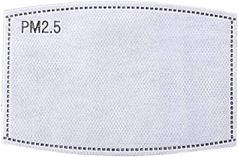 PM2.5 N95 Activated Carbon Filter Dustproof Face Mask Insert Filter Replace, 5 Layers Protective Filters Breathe Mask Filters, Replacement Filter Pads for Mouth & Nose Face Mask Anti Pollution