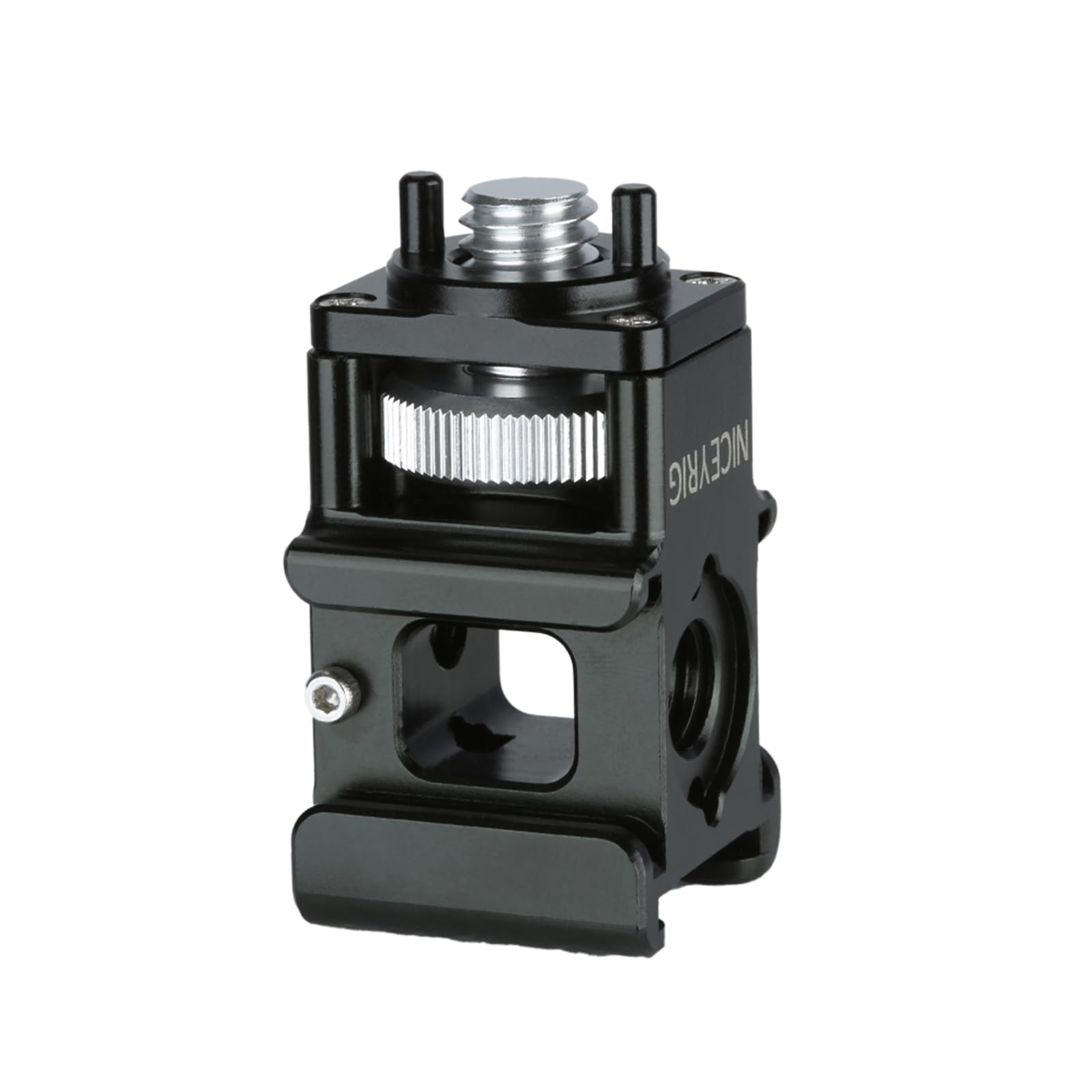 NICEYRIG Triple Hot Shoe Mount Cold Shoe Mount Adapter with Arri Locating Pins for Flash Lights Microphones Monitor