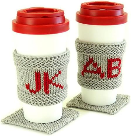 Cup Sleeves and Coasters - Learn To Knit Kit With Video Course, For Absolute Beginners (Forest Green)