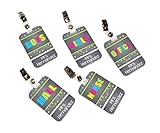 Set of Teachers Hall Passes, Funny Colorful Small Dots, White Letters