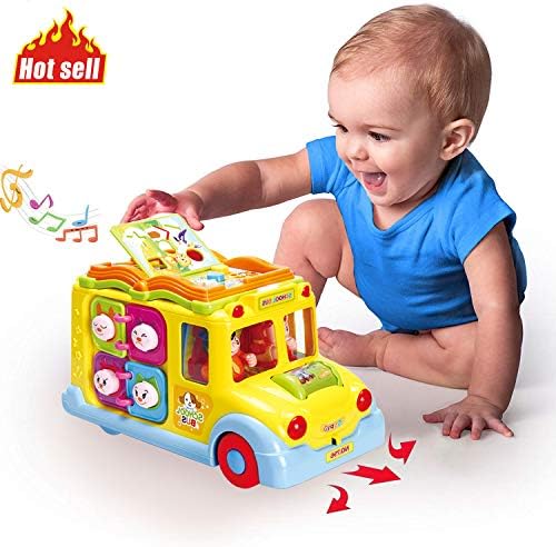 Actrinic Baby Spielzeuge Padagogisches Intellektuelles Bus Verschiedenen Tiergerauschen Musik Omnidirektionalem Bewegung Bestes Geschenk Spielzeuge Fur 12m Jungen Madchen Amazon De Spielzeug