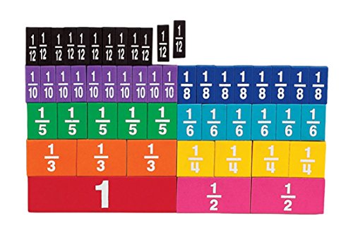 Eta hand2mind rainbow fraction tiles, plastic (set of 5…