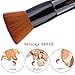 Foundation Makeup Brush Flat Kabuki Face Make Up Powder Stippling Concealer Brushes Natural Professional for Liquid BB Cream Blending Mineral Travel Cosmetic Tool Gift Kit (Black)