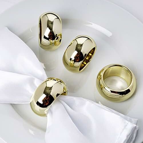 gold plastic napkin rings