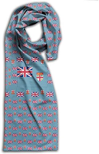 Fiji Flag Long Scarfs Womens Stylish Shawl Wrap Large Blanket For Fall & Winter 11" X 71"