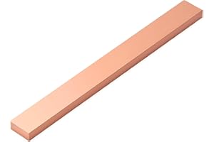 KWOKWEI 1PCS Copper Flat Bar Stock, 3/8" T 1" W 10" L, Solid Copper Flat Bar for Crafts, Electrical Repairs, Electroplating