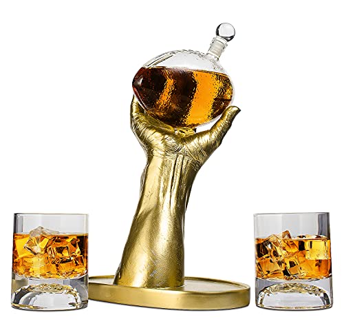 Football Decanter w/ 2 Wine Glasses - Image 3
