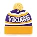 OTS NFL Minnesota Vikings Men's Jasper Cuff Knit Cap with Pom, Team Color, One Size
