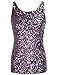 PrettyGuide Women's Shimmer Glam Sequin Embellished Sparkle Tank Top Vest Tops XS Purple