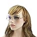 MINCL/unique Design Rimless Sunglasses Clear and Color With Box (gold, clear)