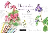 Image de Cartes postales fleurs de montagne coloriages anti-stess