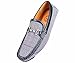 Amali Mens Classic Black, White and Red Glen Plaid Print with Smooth Black Trim Driving Moccasin Loafer with Silver Ornament: Style 1406 Black-000
