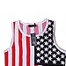 F.C.Men American Flag Print Wave Tank Top