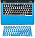 2-in-1 Wrist Palm Rest Palmrest Cover Touchpad Trackpad Touch Panel Protector +US Layout Keyboard Skin for Lenovo Yoga 2 11 11-inch Laptop (shimmery light blue palmrest cover+semi-blue keyboard skin)