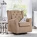 Delta Children Emerson Nursery Glider Swivel Rocker Chair, Beige with Ecru Welt