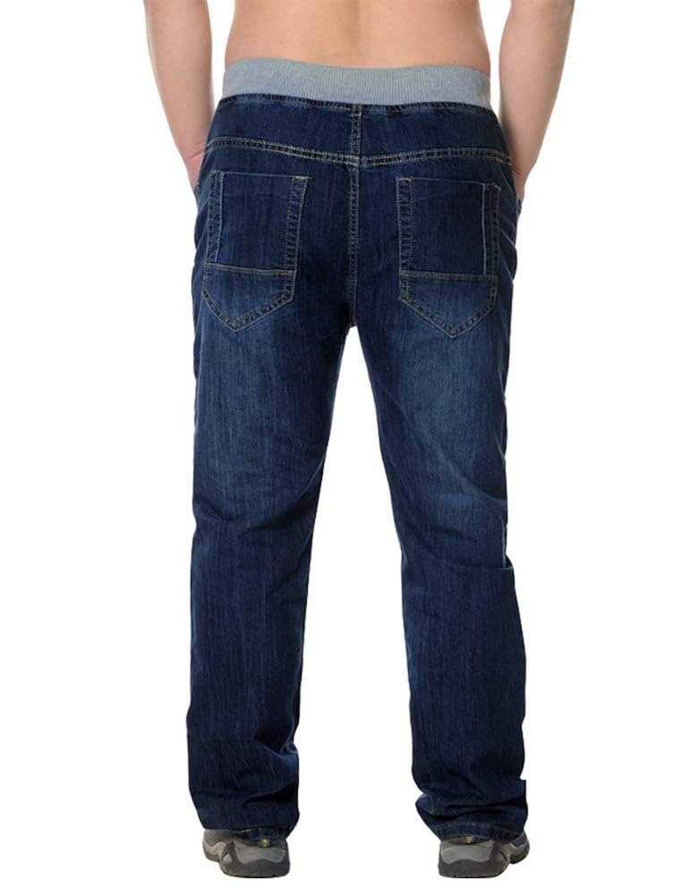 big men's elastic waist jeans