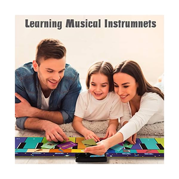 Joyjoz-Kids-Music-Mat-with-100-Sounds-Piano-Dance-Mat-Upgraded-4-Modes-Children-Keyboard-Mat-Instruments-Musical-Playmat-for-Kids-Boys-Girls-11036cm Joyjoz Kids Music Mat with 100+ Sounds, Piano Dance Mat Upgraded 4 Modes, Children Keyboard Mat Instruments Musical Playmat for Kids Boys Girls (110*36cm)