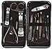 Ohuhu [12 in 1] Stainless Steel Personal Manicure Set & Pedicure Set, Travel & Grooming Kit with Free Delicate Case