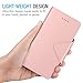 iPhone 7 Plus Case, Maxboost [Folio Style w/ Hand Strap] Premium iPhone 7 Plus Wallet Cases STAND Feature for Apple iPhone 7 Plus 2016 [Rose Gold] PU Leather Flip Cover Card Slot+Side Pocket