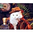 Indiana Jones Cat Funny Animal Nature Kids Room Wall Decor Art Print Poster (16x20)