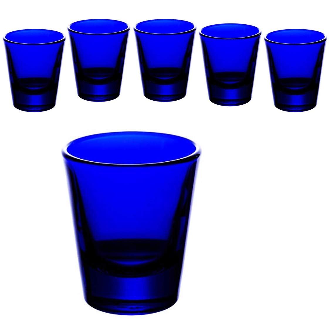 Libbey 1.5 Ounce Whiskey Shot Glass, Cobalt Blue, Set of 6