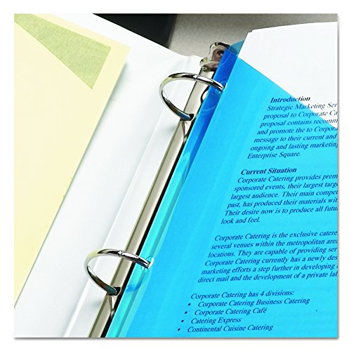 Smead Organized Up Poly Translucent Slash File Jacket, Three-Hole Punched, Letter Size, Assorted Colors, 5 per Pack (89505) - Thumbnail 2