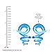 BodyJ4You 2PC Glass Ear Tapers Plugs 0G Aqua Blue Spiral Zigzag Gauges Piercing Jewelry