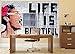 Poster – Banksy Life is Beautiful – Picture Decoration Graffiti Pop Art Urban Street Style Billie Holiday Artwork Stencil Image Photo Decor Wall Mural (55x39.4in - 140x100cm)