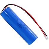 Winfox 3.7V 2600mAh Rechargeable Li-ion Battery with PH2.0 Plug (18mm&Phi;) | Replacement Battery for Flashlights, Drones, RC Toys, Bluetooth Devices