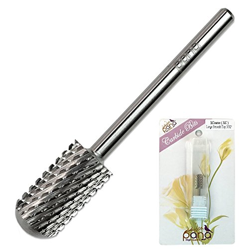 Pana Brand Professional SILVER XC (Extra Coarse)Smooth Round Top Large Dome Top Barrel Carbide Bit 3/32" Shank Size