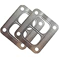 2 Pack YCHIMAN Divided T4 Turbo Turbocharger Inlet Twin Scroll Gasket Stainless Precision PTE Steel Turbine Garrett