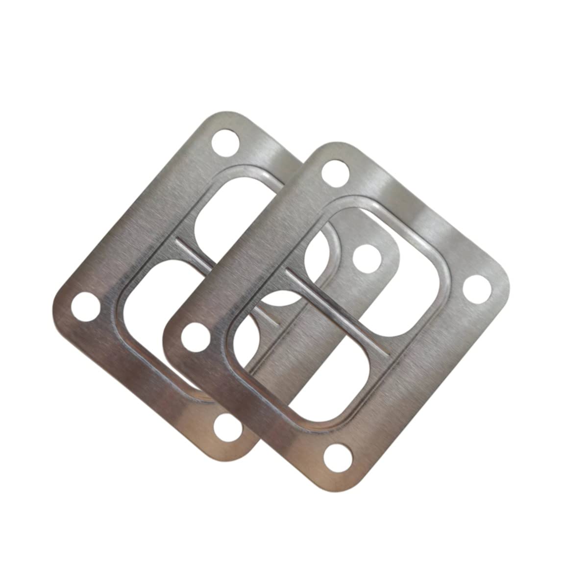 Photo 1 of 2 Pack YCHIMAN Divided T4 Turbo Turbocharger Inlet Twin Scroll Gasket Stainless Precision PTE Steel Turbine Garrett
