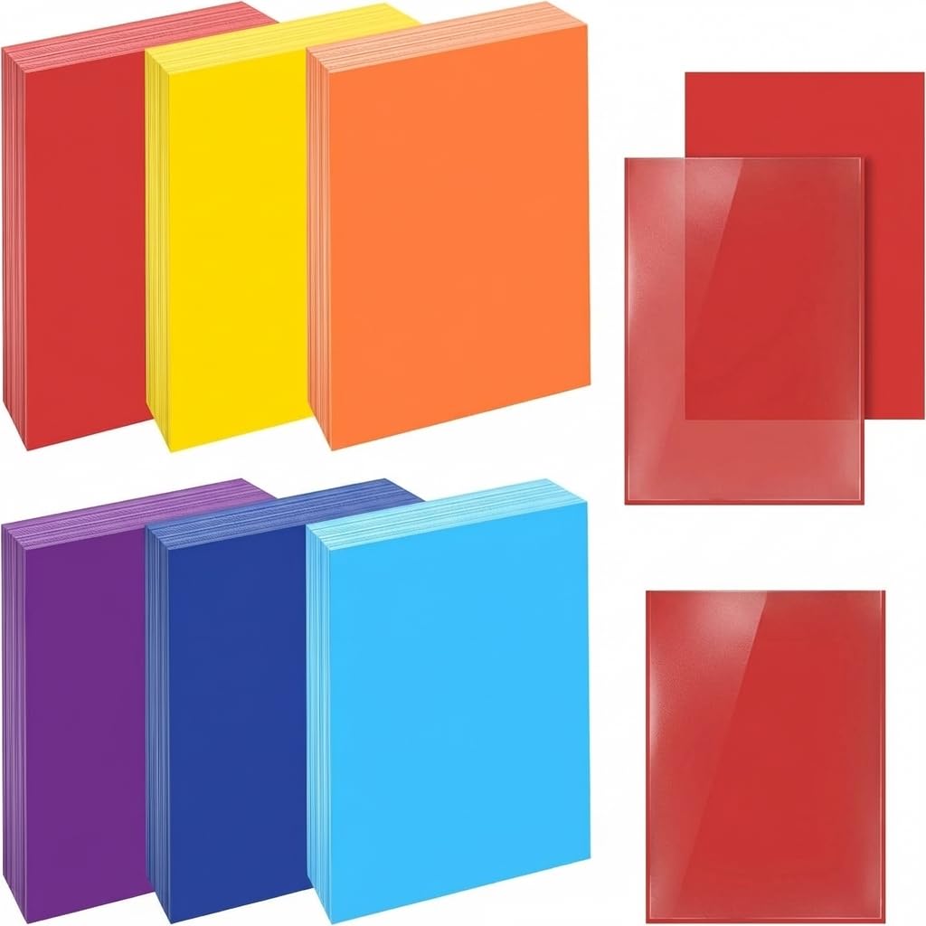 300 PCS 6-Color Card Sleeves, 66 X 91 mm Penny Sleeves, Trading Card Sleeves 2.6x3.6in, Cpp Soft Plastic Top Loaders, MTG Card Sleeves, Toploaders for TCG, Sports Cards, Game Cards