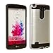 LG G3 Stylus Case, LG G3 Stylus D690 Case, Aomax@ Anti-Shock Brushed Metal Texture , TPU & PC Dual Layer Hybrid Non-slip Protective Case For LG G3 Stylus D690 VLS Silver