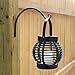 Gray Bunny Hand Forged Curved Hook, 8.5 Inch, Black, 2-Pack, for Bird Feeders, Planters, Lanterns, Wind Chimes, As Wall Brackets and More!