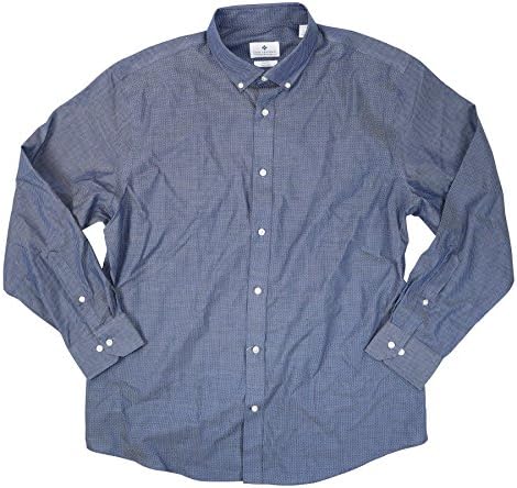 Ryan Seacrest Distinction Slim Fit Non Iron Long Sleeve Dress Shirt (17 32-33, Denim)