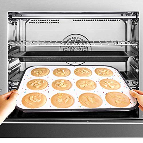 Silicone Muffin Pan,Regular 12 Cups Cupcake Baking Pan, Stainless Steel metal frame inside, BPA Free Dishwasher - Microwave Safe