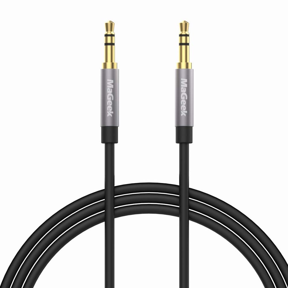 MaGeek 3.5mm Audio Aux Cable, (2.0m / 6.6ft) Long Male to Male Auxiliary Audio Cable for Beats Headphones, iPhone, iPod, iPad, Car, Home Stereo, or any Audio Device with 3.5mm Aux Port (Black)