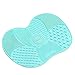 Silicone Makeup Brush Cleaning Mat, Makeup Brush Cleaner,Makeup Brush Cleaner Pad,Cosmetic Brush Cleaning Mat Portable Washing Tool Scrubber with Suction Cup (Mint Green)