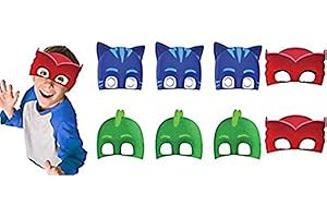 AMSCAN PJ Masks Paper Masks (16 Count) Party Supply for 16 Kids. Kids Love PJ Mask