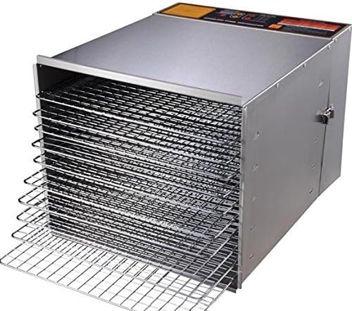 New Leaf High Capacity 10 Tray 1200W Fruit Vegetable Sausage Jerky Food Dehydrator Dryer