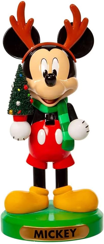 Nutcrackers - Disney Kurt Adler 6-Inch Mickey Mouse with Tree Nutcracker