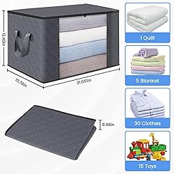HomeHacks 3-Pack Clothes Storage,Foldable Blanket