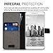 kwmobile Wallet case canvas cover for Xiaomi Mi Max - Flip case with card slot and stand in grey black