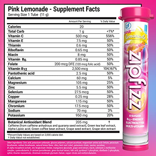 Zipfizz Energy Drink Mix, Electrolyte Hydration Powder with B12 and
