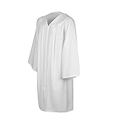 Leishungao Senior Classic Choir Robes Confirmation Robe White for Baptisms